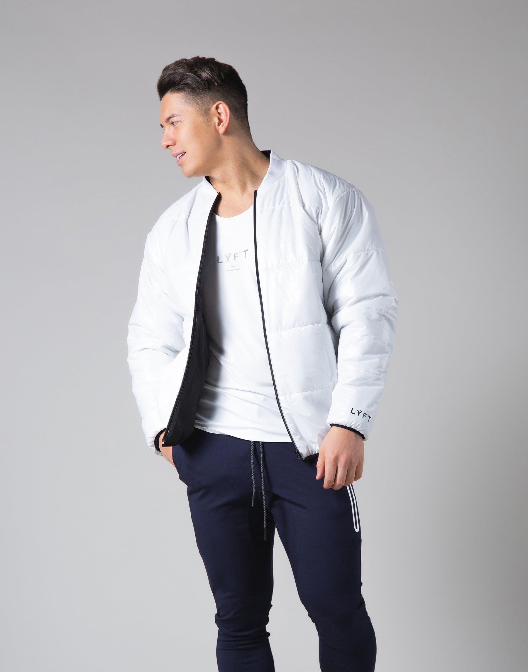 Light Weight Warm Nylon Jacket --White – LÝFT