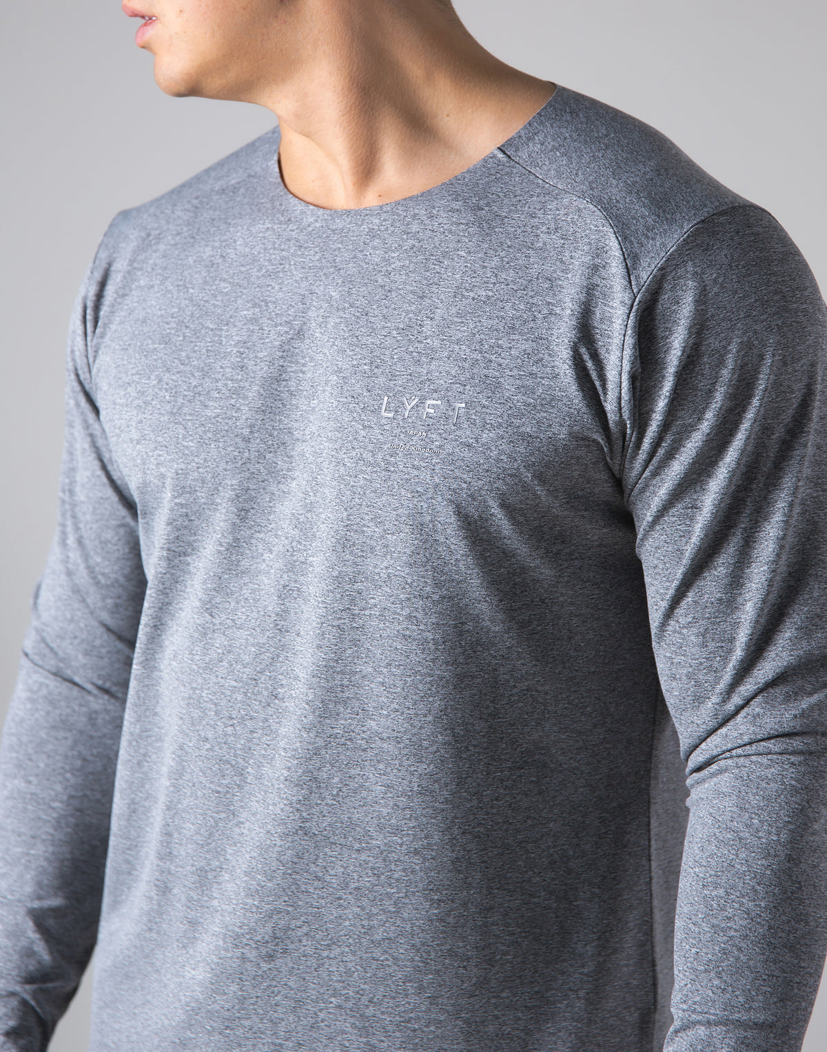 2Way Stretch Seamless Long Sleeve Tee - Grey