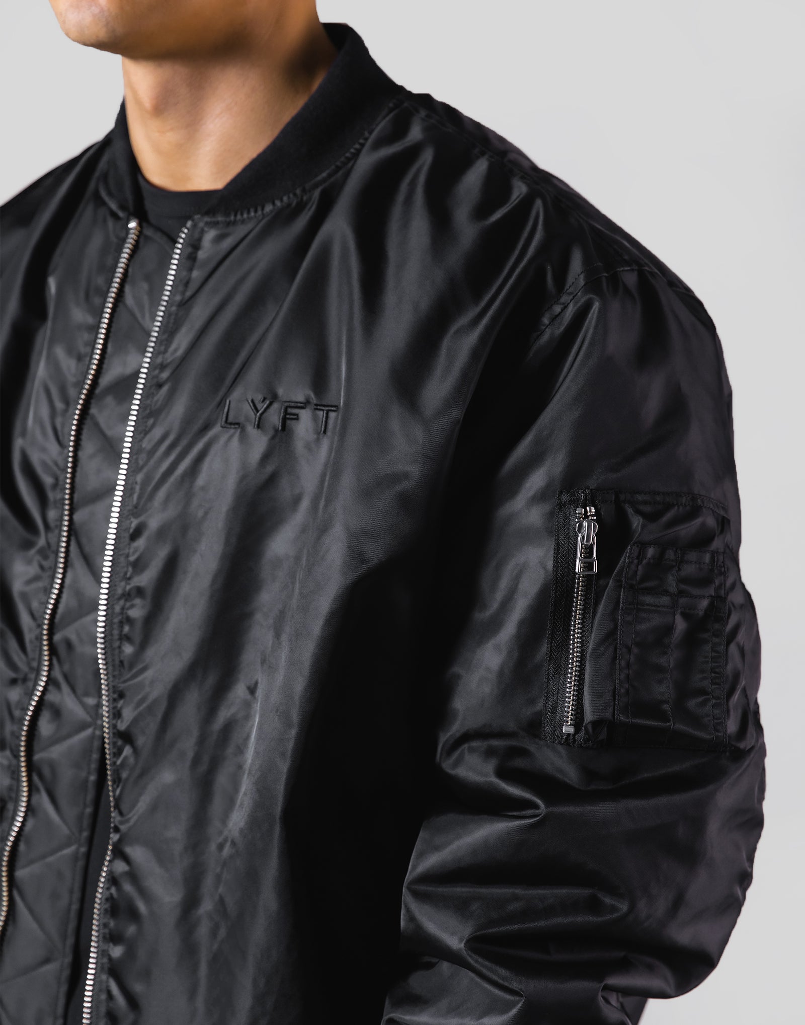 LÝFT Logo Patch MA-1 Jacket - Black