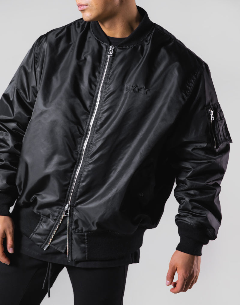 LÝFT Logo Patch MA-1 Jacket - Black