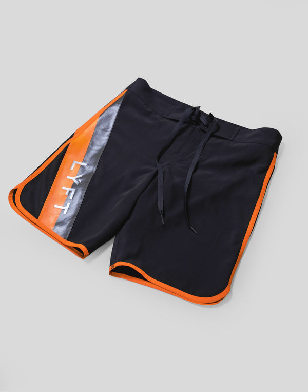 LÝFT Stage Shorts - Black Orange