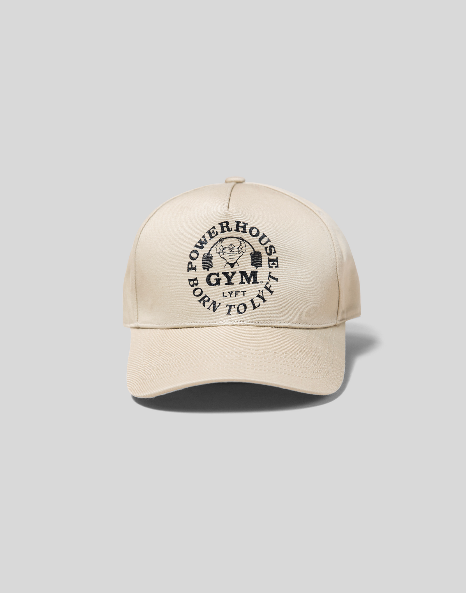 LÝFT × Power House Gym logo Cap Beige LÝFT × Power House Gym logo Cap Beige
