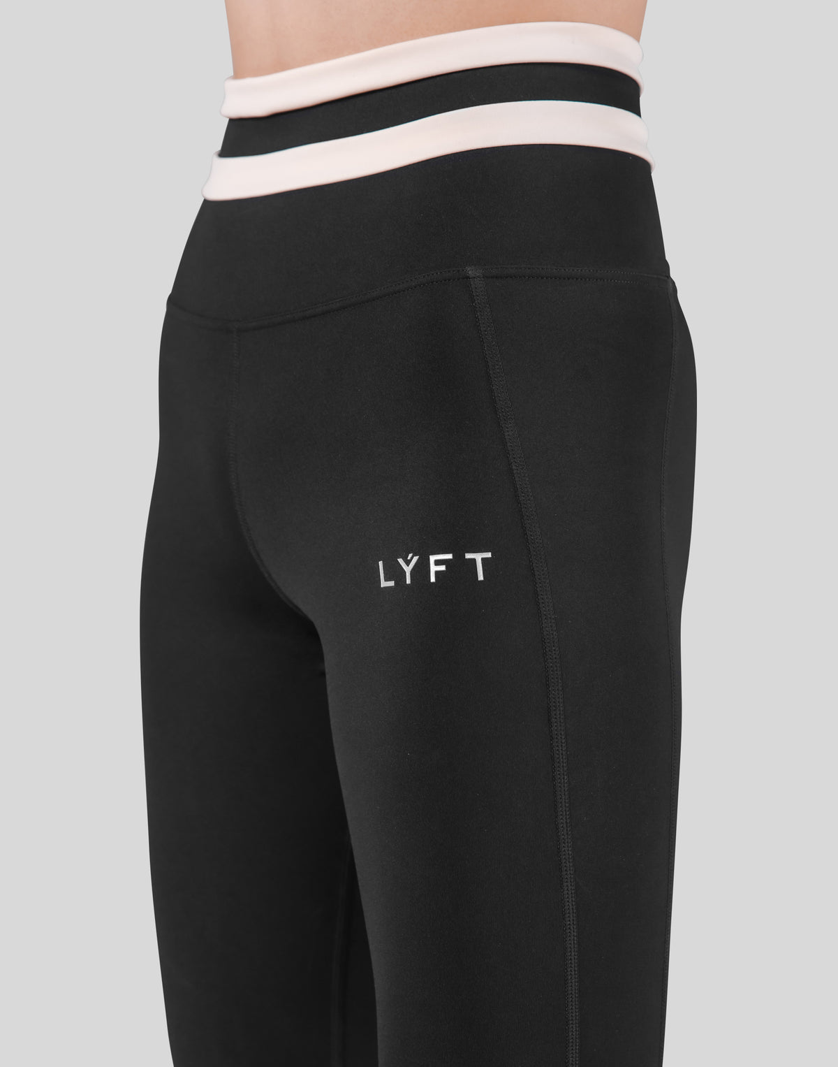 Stripe High Rise Leggings - Black