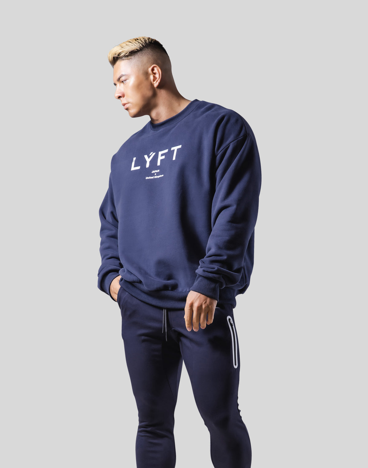 LÝFT Logo Crewneck Sweat - Navy