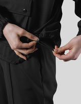 2Way Stretch Half Zip Pocket Jacket - Black