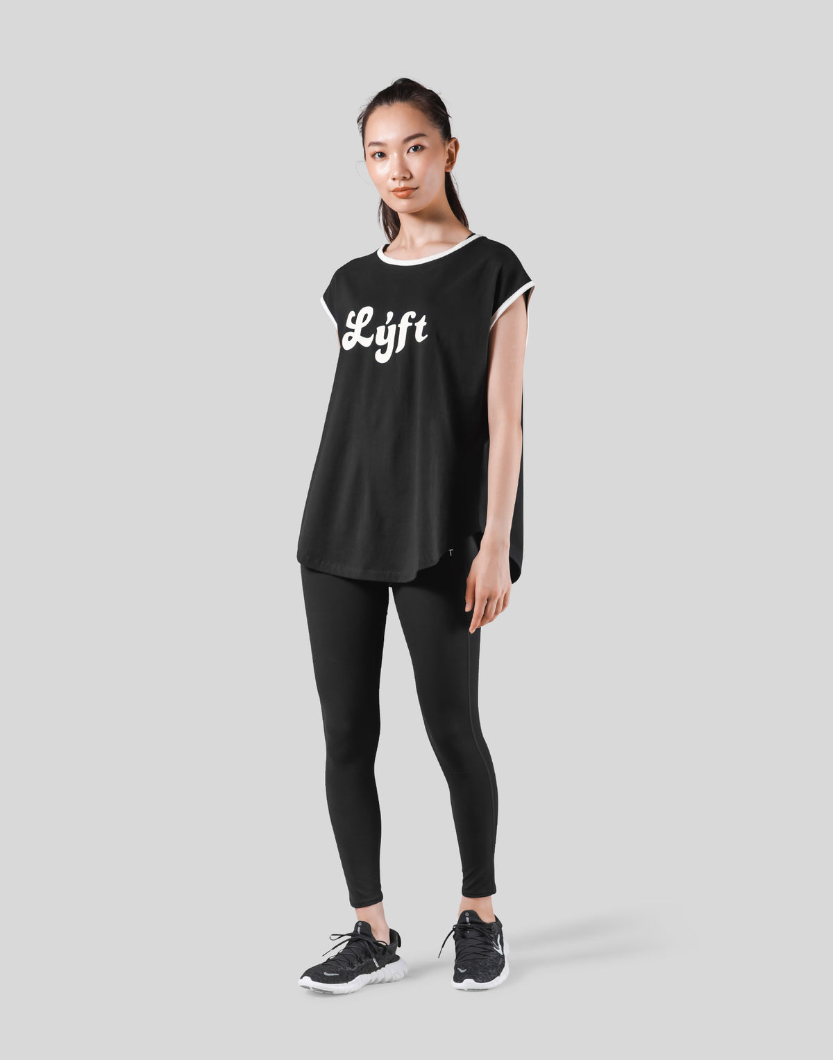 Old Logo Loose Fit Sleeve Less Shirt - Black