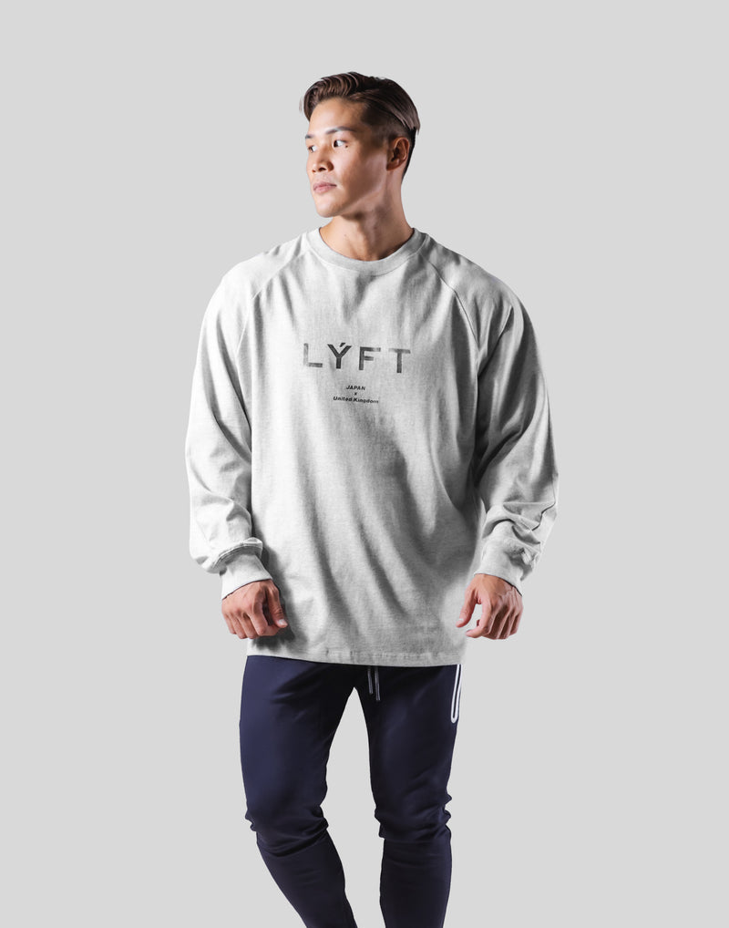 LÝFT Logo Raglan Long T-Shirt - Grey