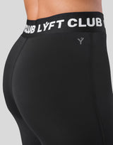 LÝFT Club Logo Rib Leggings - Black
