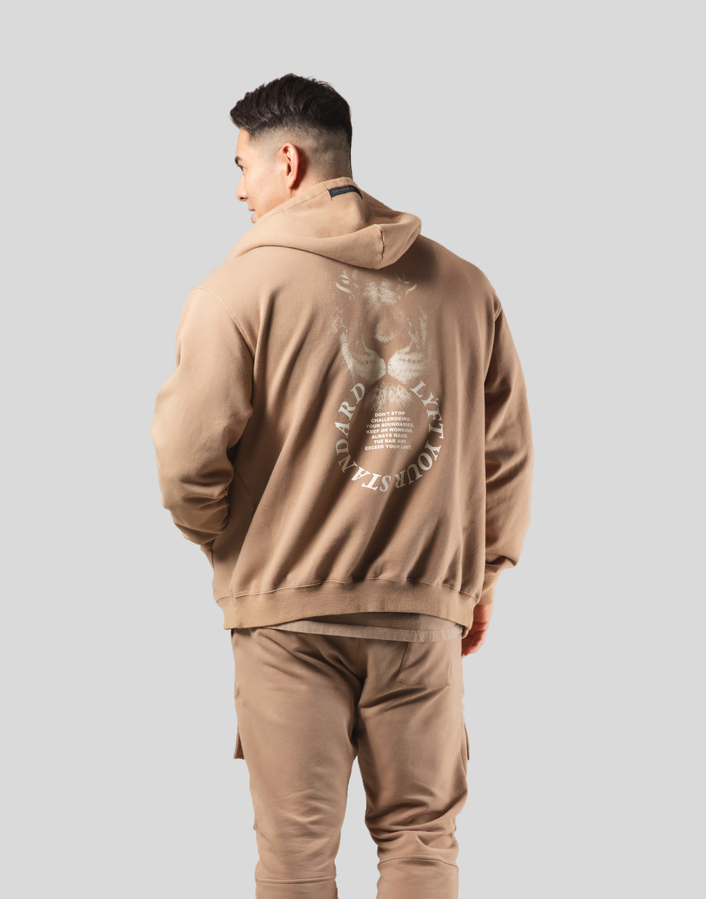 Lion Ring ZipUp Hoodie - Beige – LÝFT