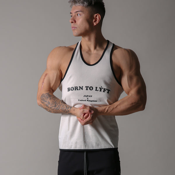 BORN TO LÝFT Loose Tanktop - White