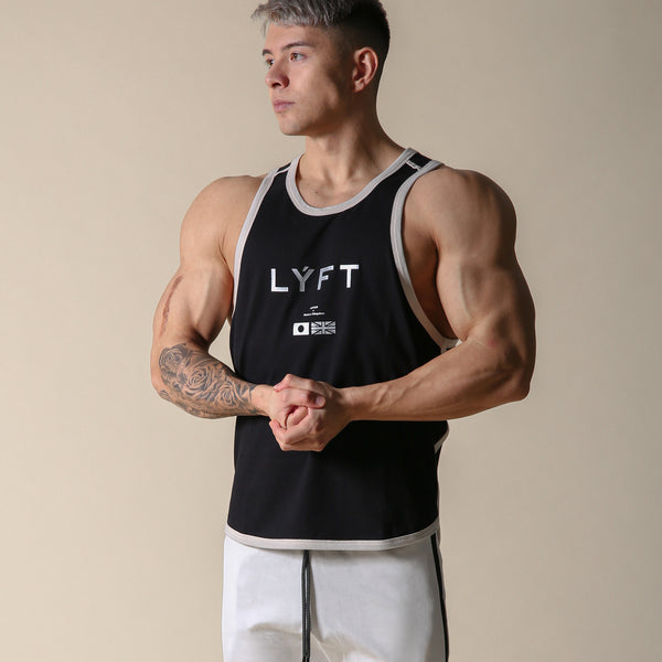 LÝFT Flag Piping Tanktop - Black