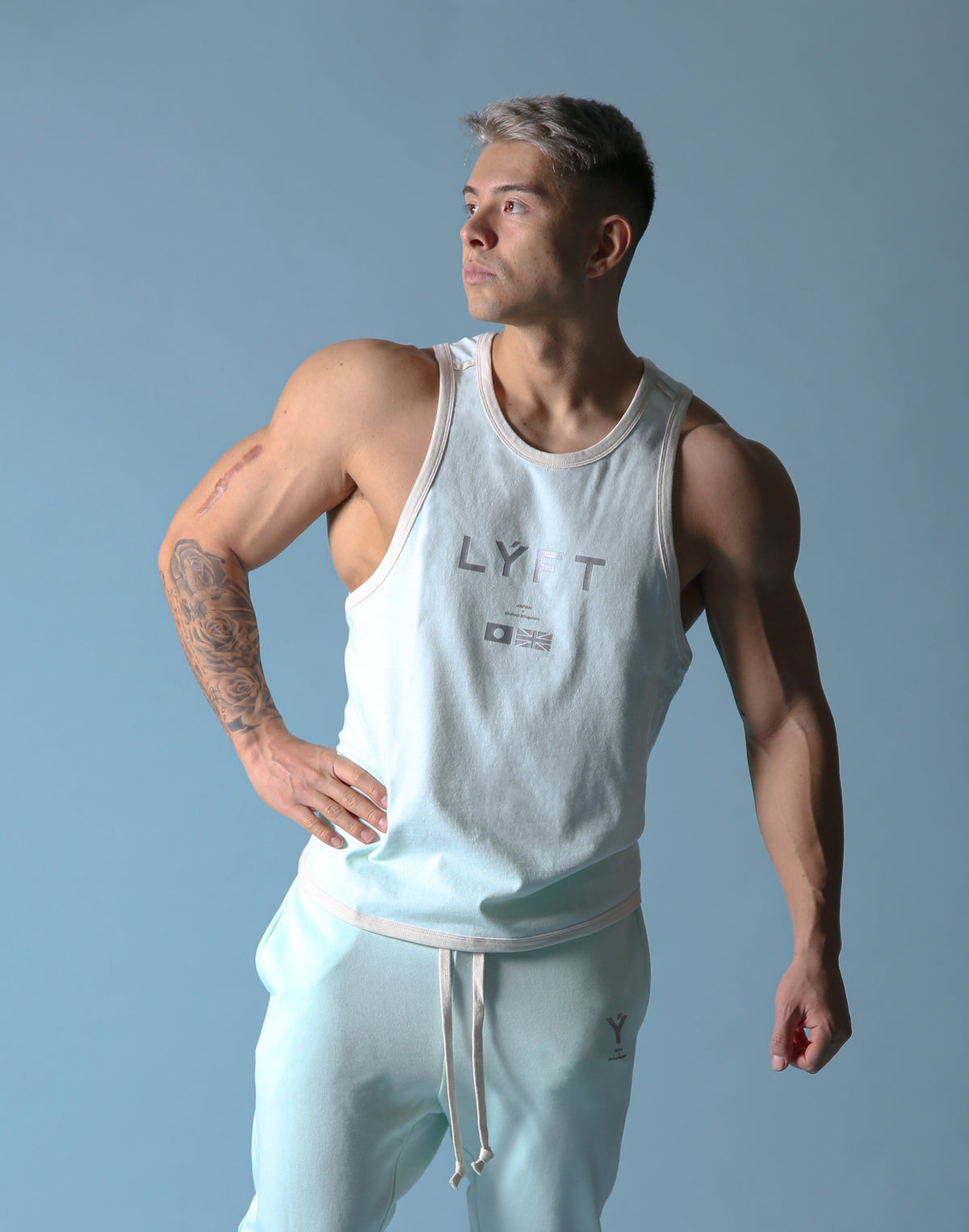 LÝFT Flag Piping Tanktop - Mint Green