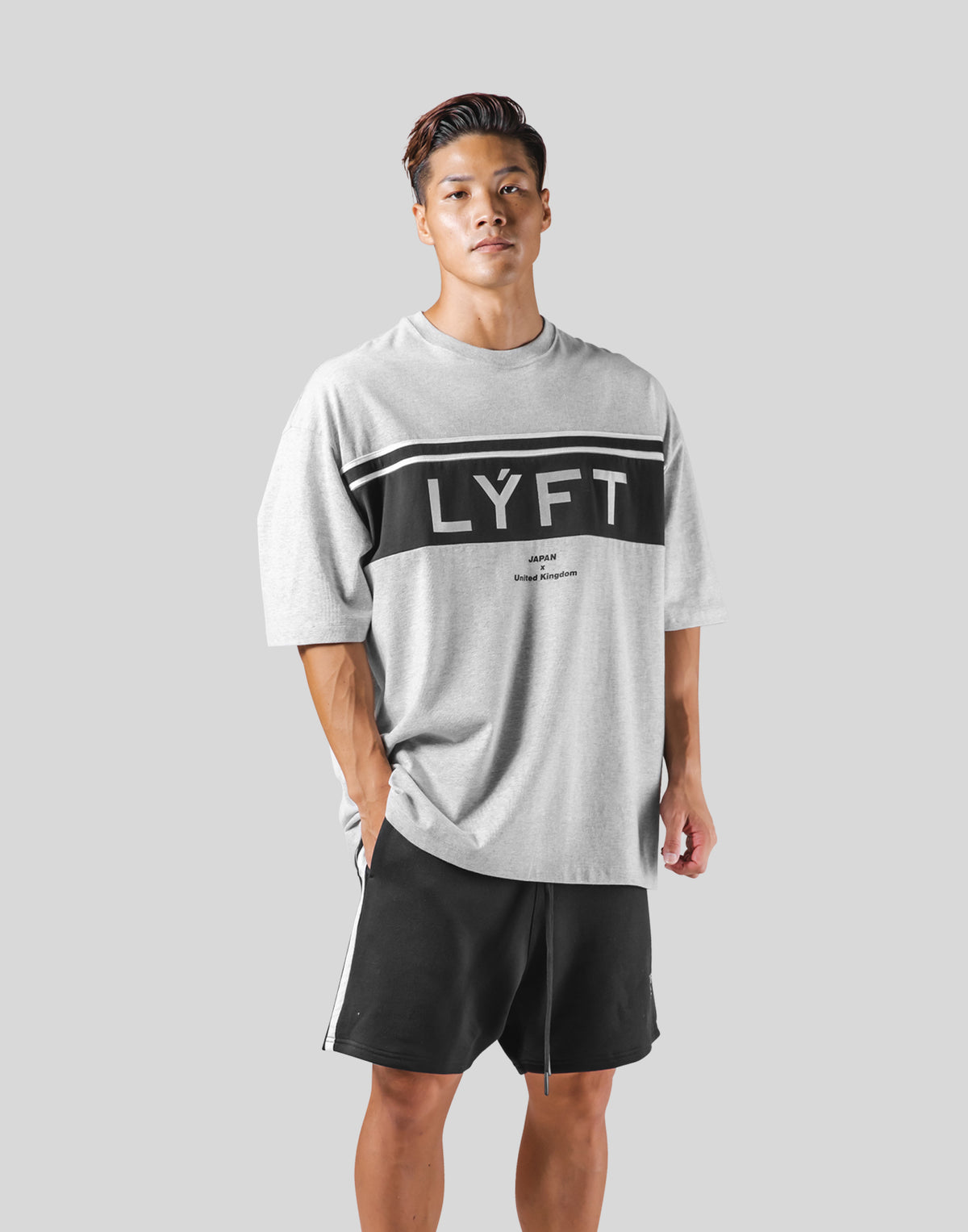 Wide Separate Big T-Shirt - Grey