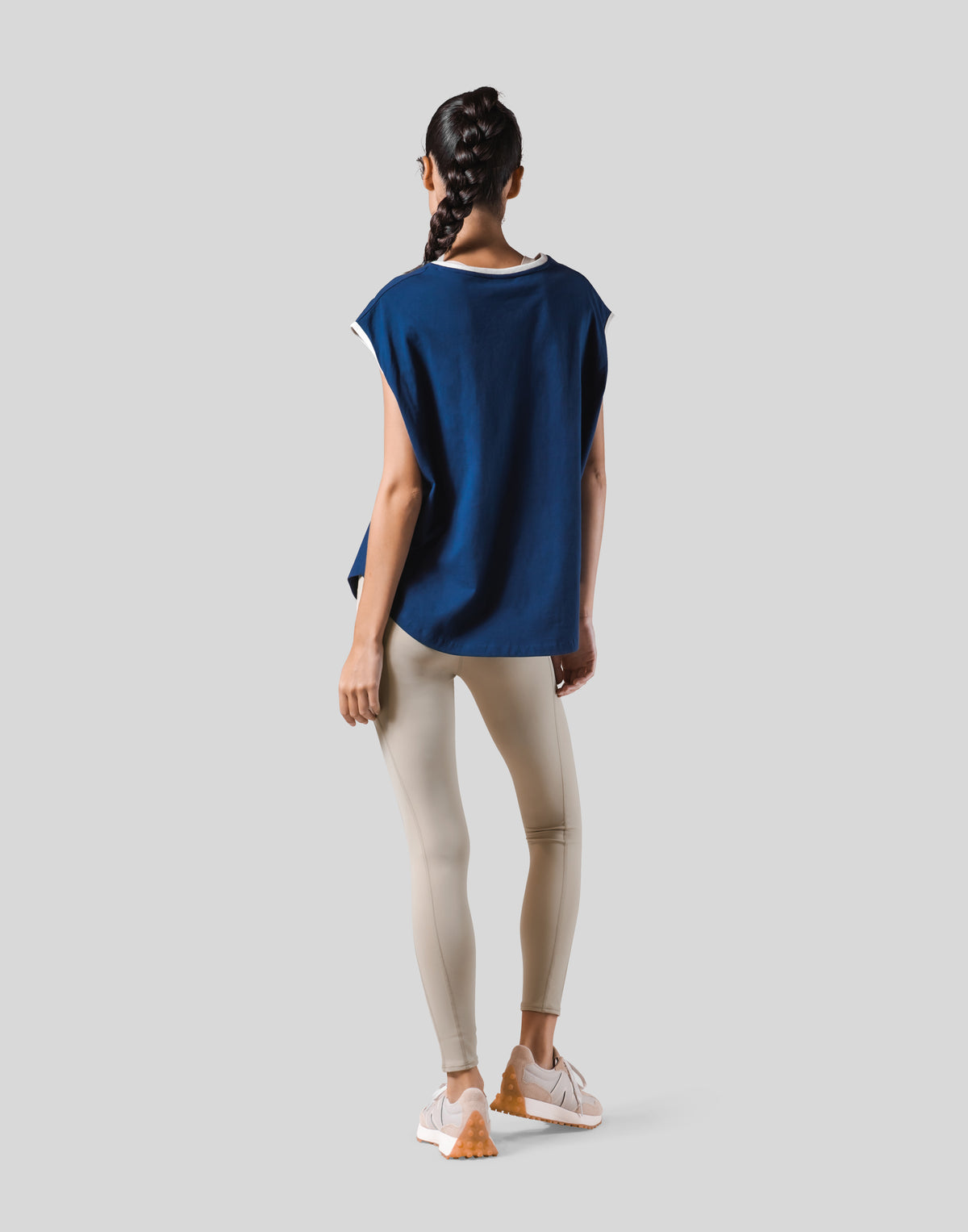 Old Logo Loose Fit Sleeve Less Shirt - Navy