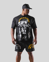 LÝFT × Power House Gym Lion Big T-Shirt - Black