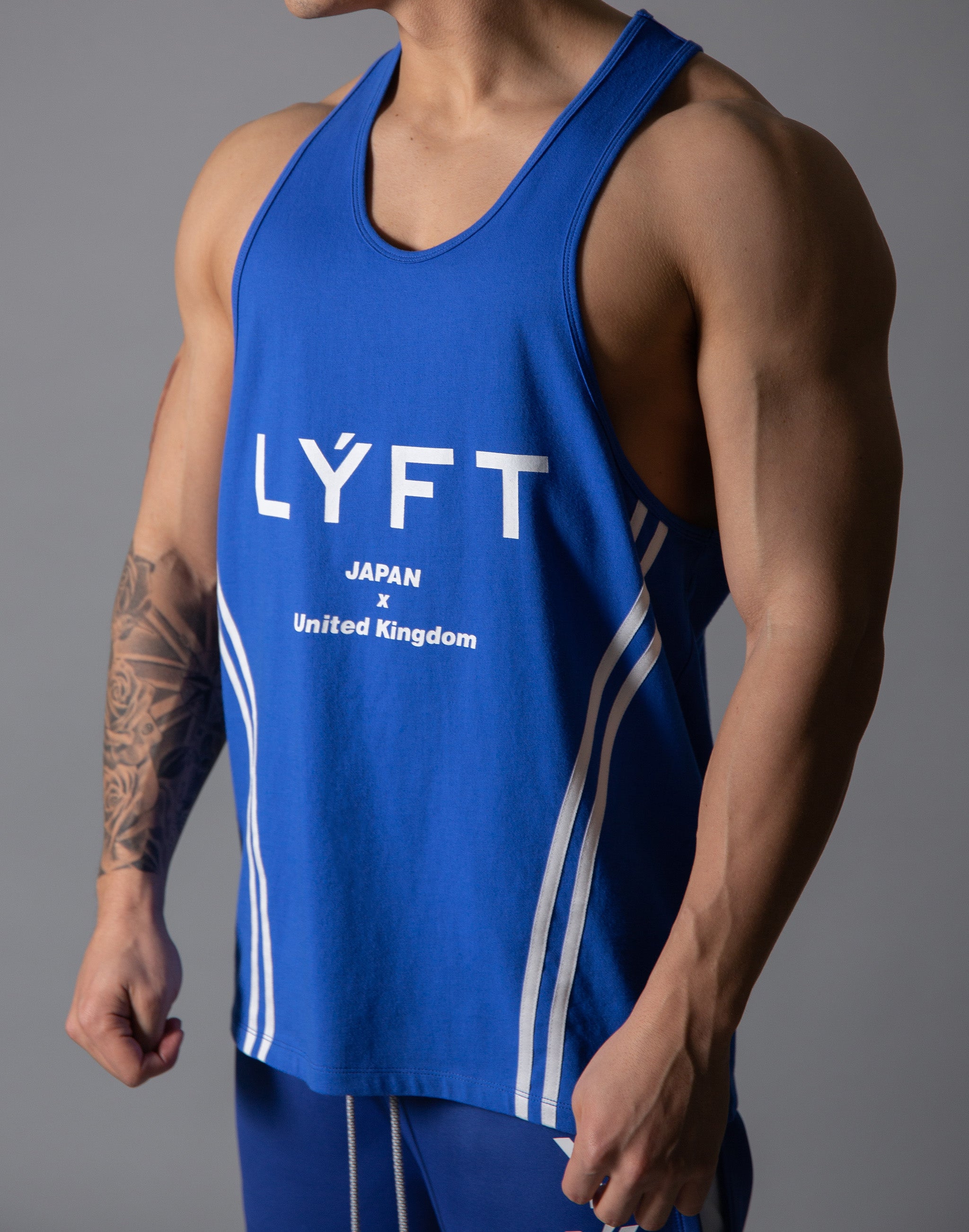LYFT-リフト【トレーニングウェア】- LÝFT 2 Line Training Tanktop - Blue