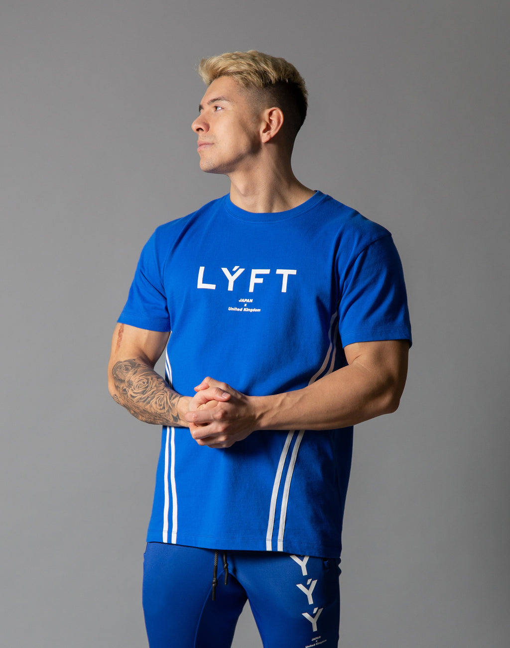 LYFT-リフト【トレーニングウェア】- LYFT 2 Line T-Shirt - Blue