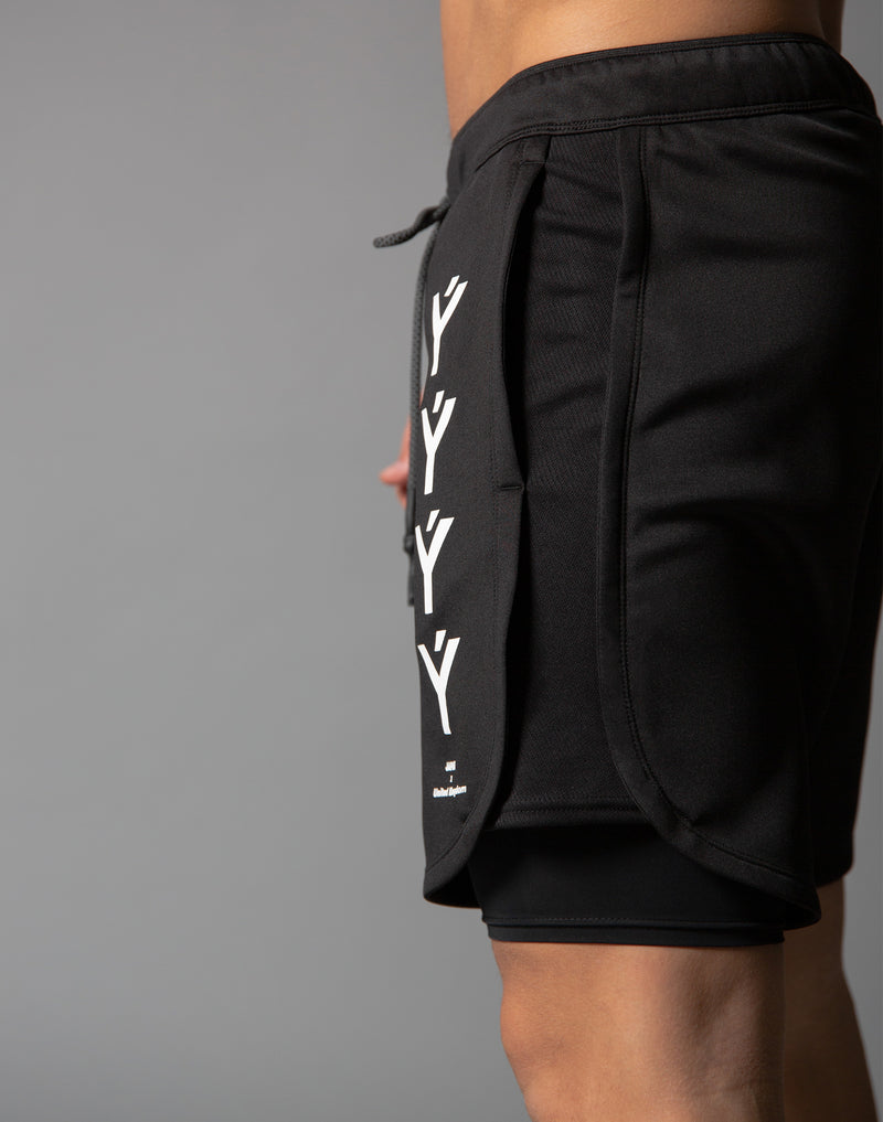LÝFT Strong Combi Shorts / With Leggings - Black