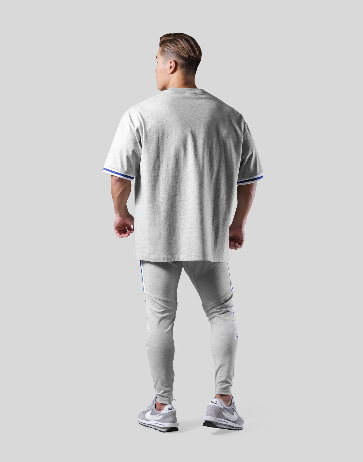 Stripe logo Big T-Shirt - Grey