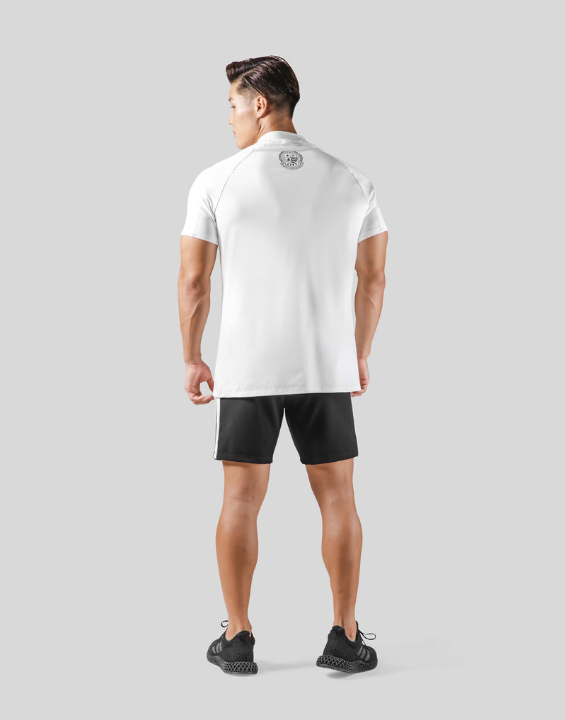 Half Zip Stretch T-Shirt 2 - White