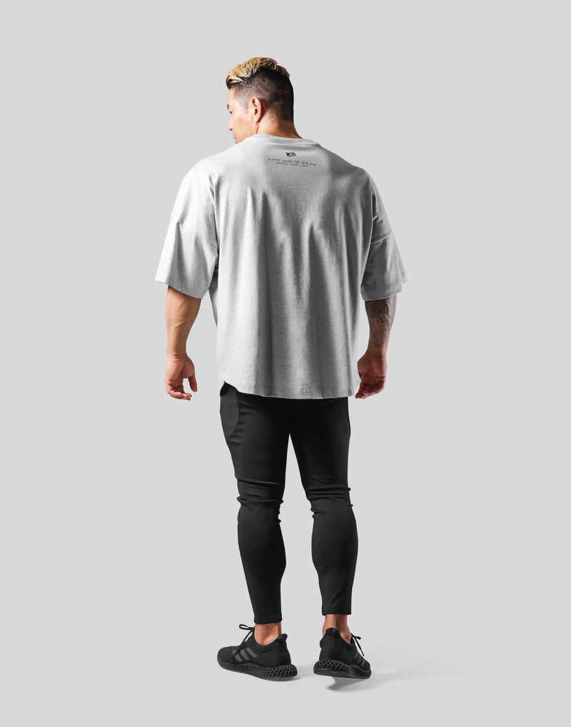 Separate Wide Shoulder Big T-Shirt - Grey