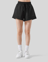 Flare Sweat Shorts - Black