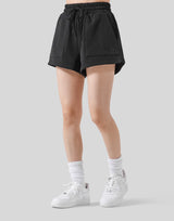 Flare Sweat Shorts - Black