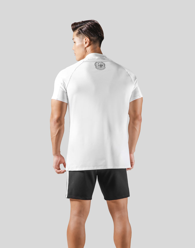 Half Zip Stretch T-Shirt 2 - White