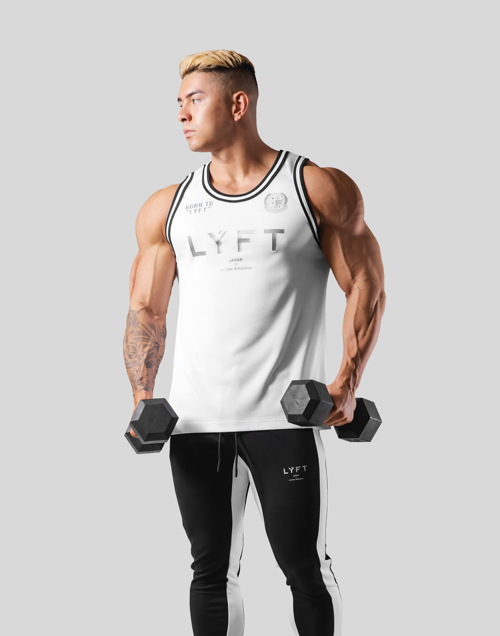 LÝFT Mesh Basketball Tank Top - White