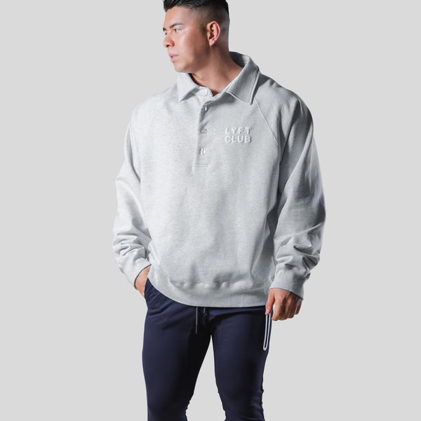 LÝFT Club Sweat Polo Shirt - Grey