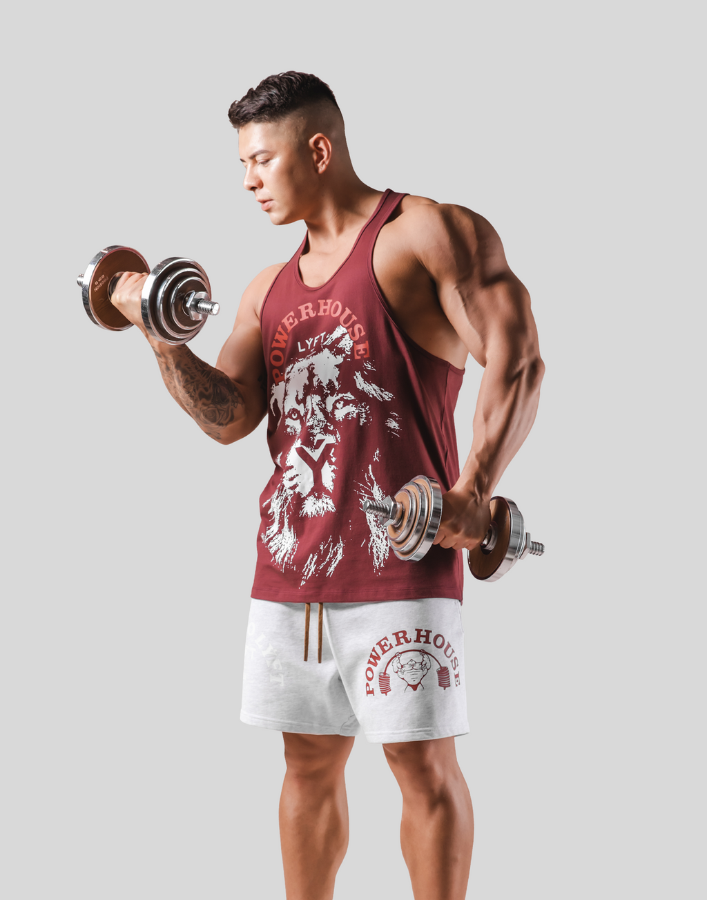 LÝFT × Power House Gym Lion Training Tanktop - Red