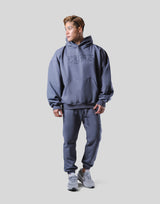 Old English Extra Wide Pullover Hoodie - Navy