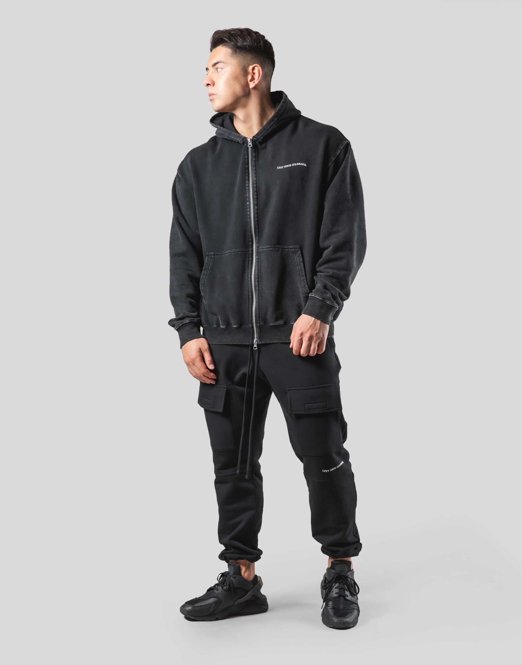 Lyft zipパーカー　Ｍ Lion Ring ZipUp Hoodie - Vintage Black – LÝFT