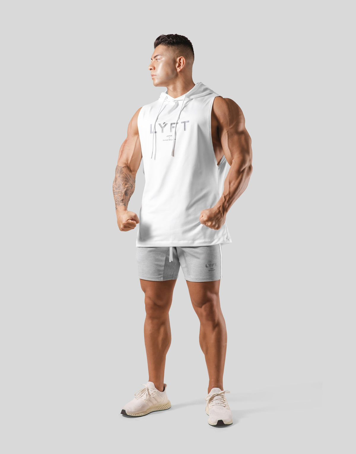 LÝFT 2Way Armhole Hoodie 4 - White