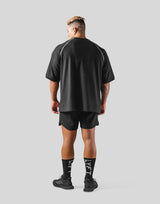 Box Logo Raglan Big T-Shirt - Black