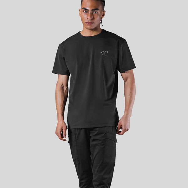 Stretch Waffle Nylon Standard T-Shirt - Black – LÝFT