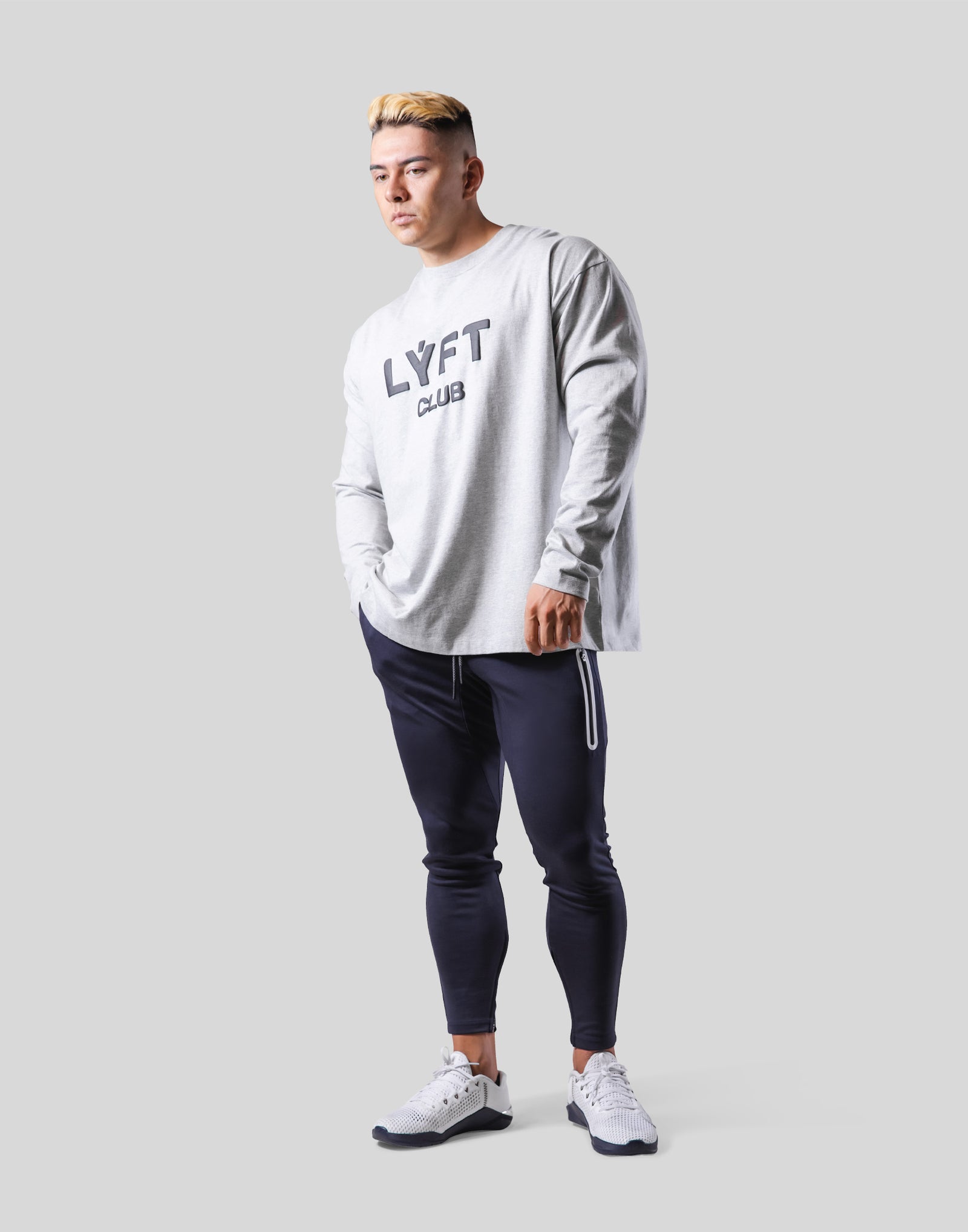 LÝFT CLUB Long T-Shirt - Grey