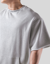 Message Ring Sweat Big T-Shirt - Grey