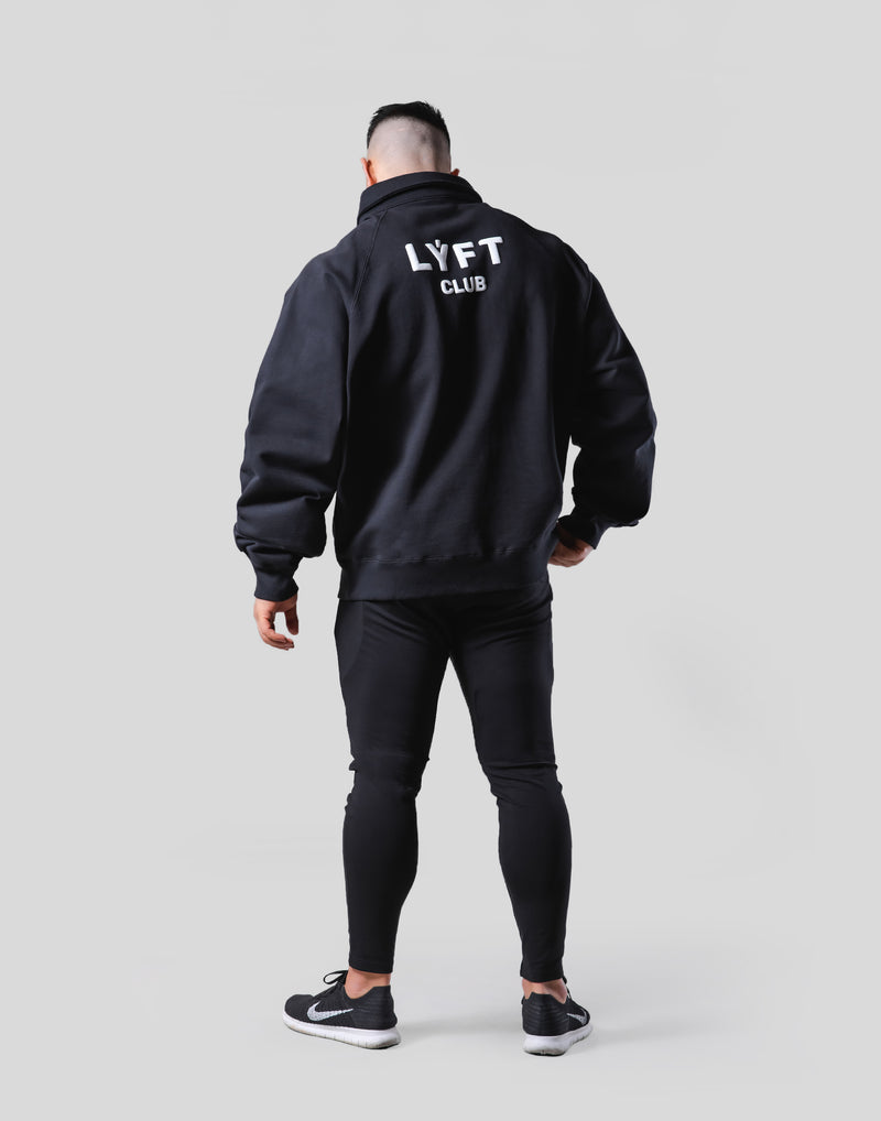 LÝFT Club Sweat Polo Shirt - Black