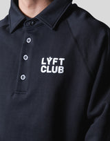 LÝFT Club Sweat Polo Shirt - Black