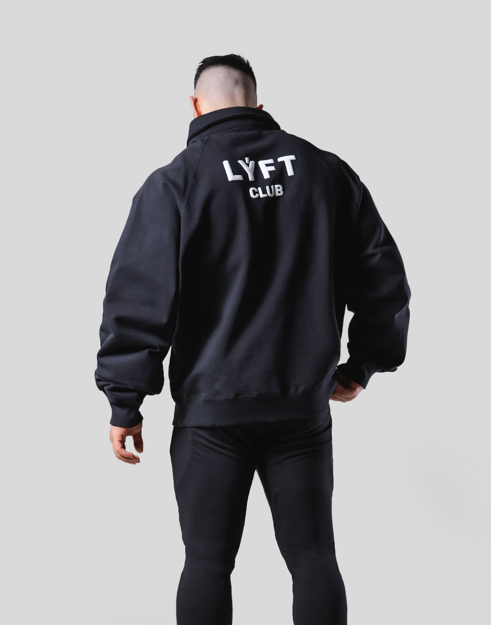 LÝFT Club Sweat Polo Shirt - Black