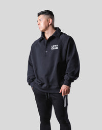 LÝFT Club Sweat Polo Shirt - Black