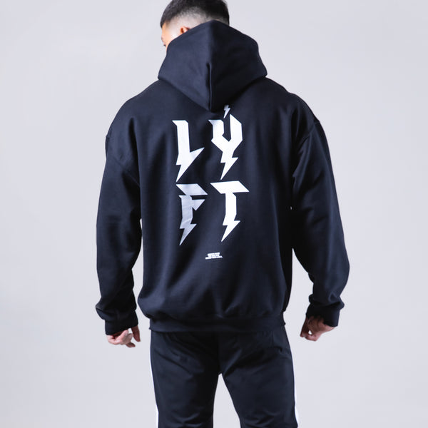 Thunder Logo Pullover Hoodie - Black