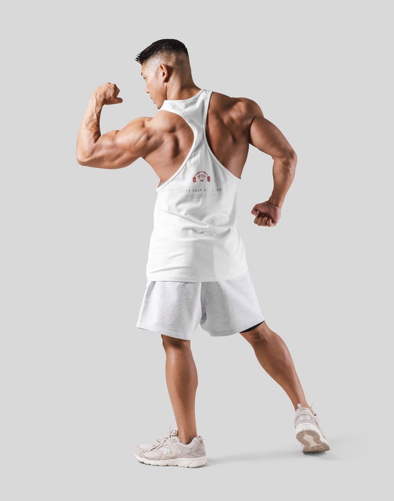 LÝFT × Power House Gym Lion Training Tanktop - White LÝFT × Power House Gym Lion Training Tanktop - White