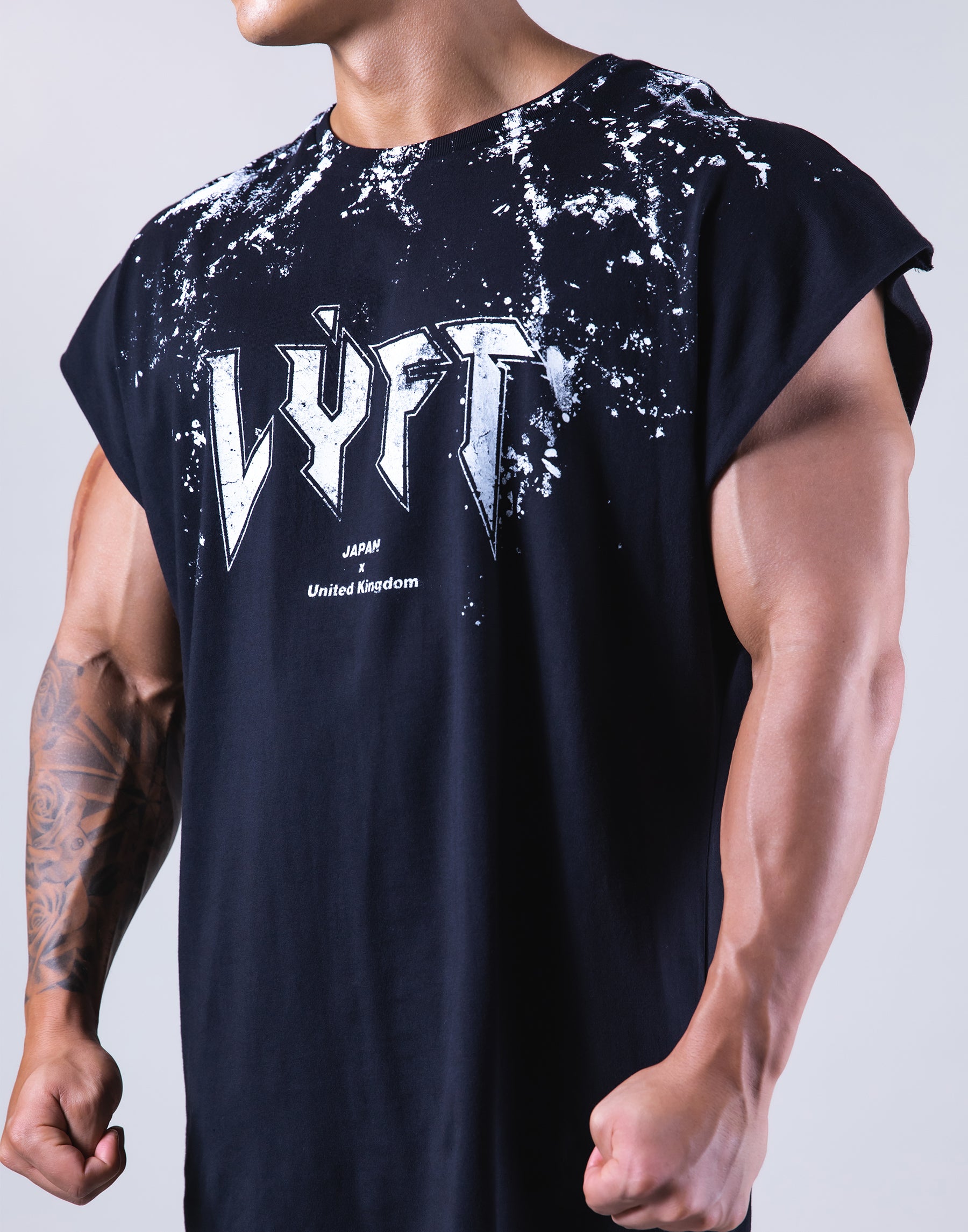 Punk Logo Splash Cut Off Tanktop - Black – LÝFT
