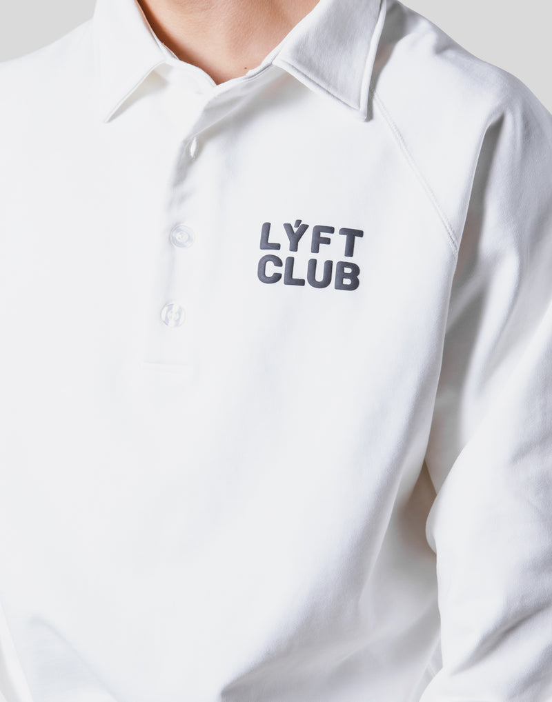 LÝFT Club Sweat Polo Shirt - White