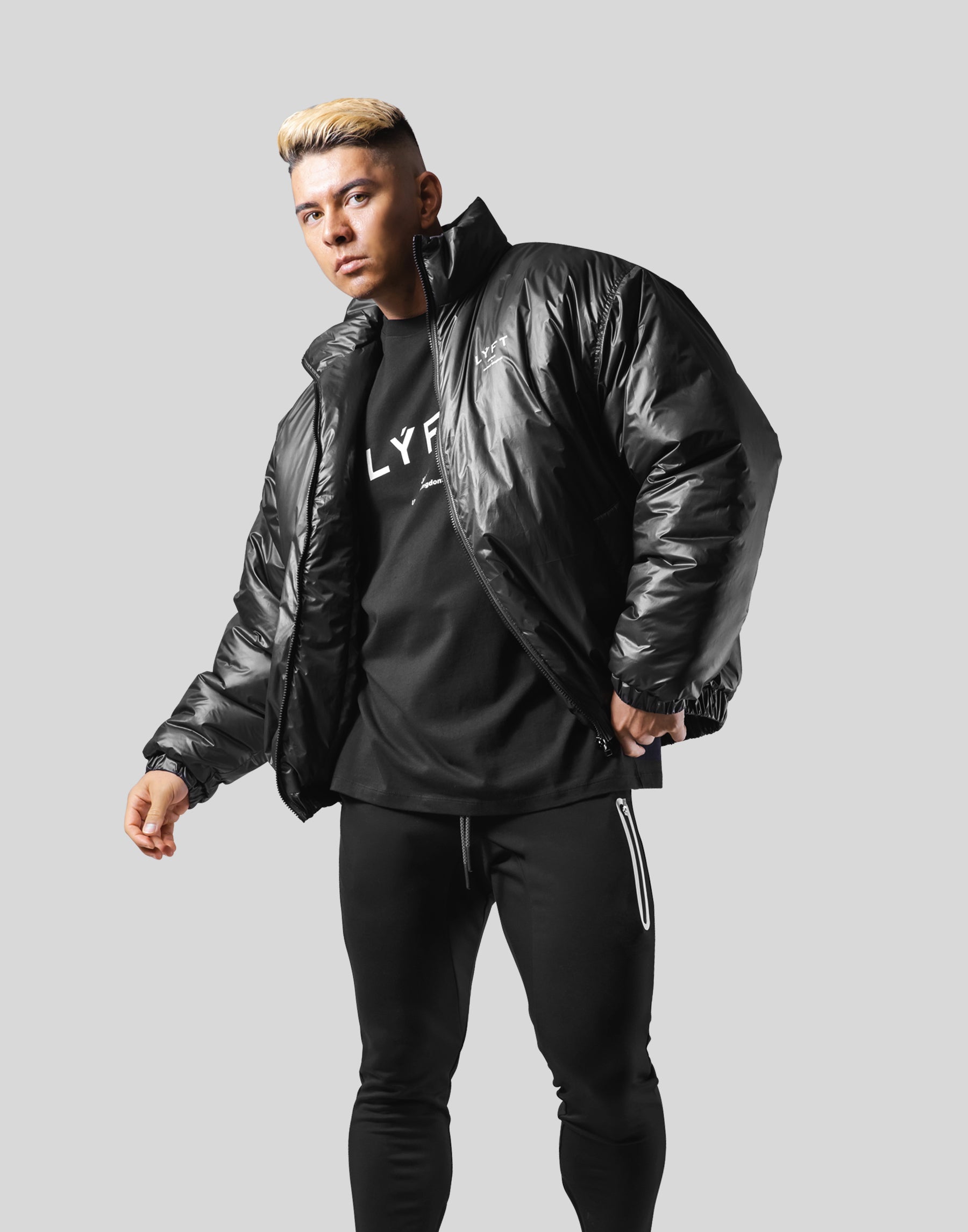 ジャケット・アウター LYFT SYNTHETIC LEATHER OVERSIZE JACKET Light Weight Oversize Jacket - Black – LÝFT