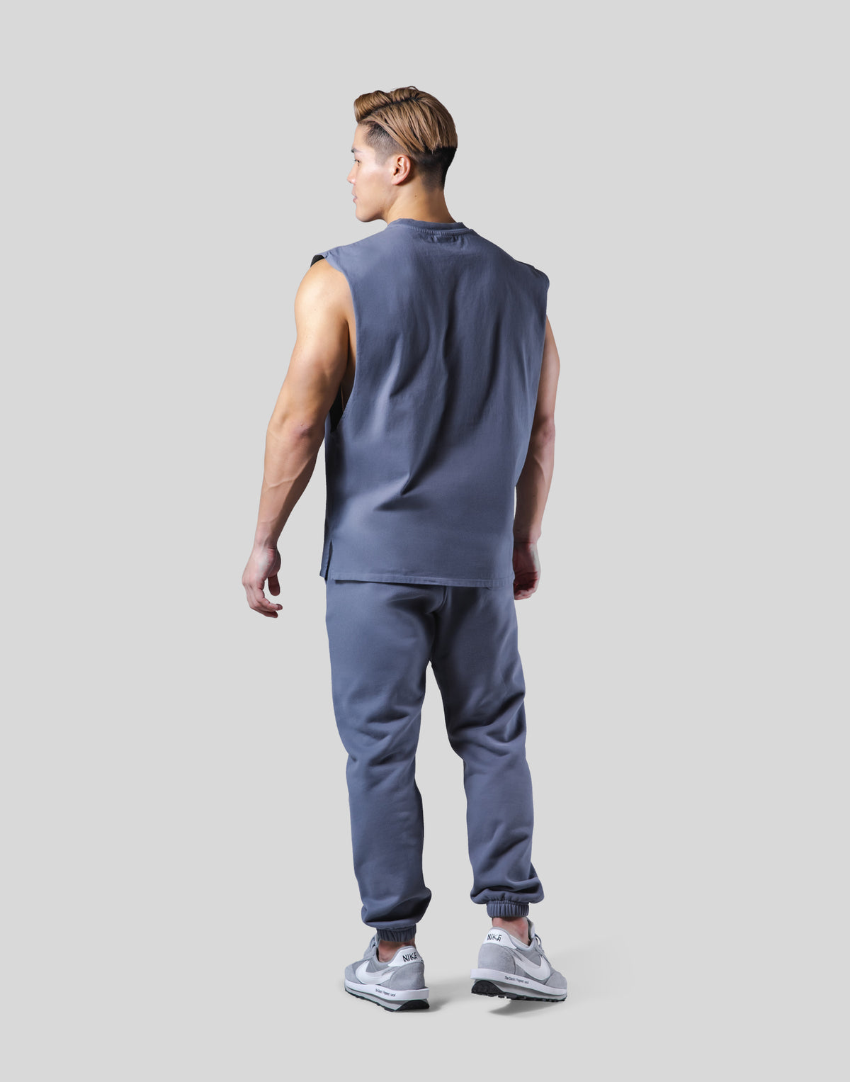Old English Cutoff Tanktop - Navy