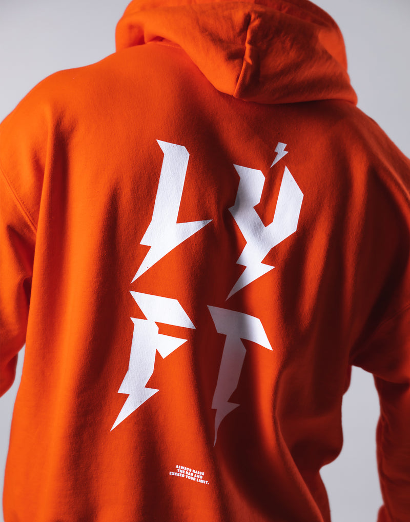 Thunder Logo Pullover Hoodie - Orange