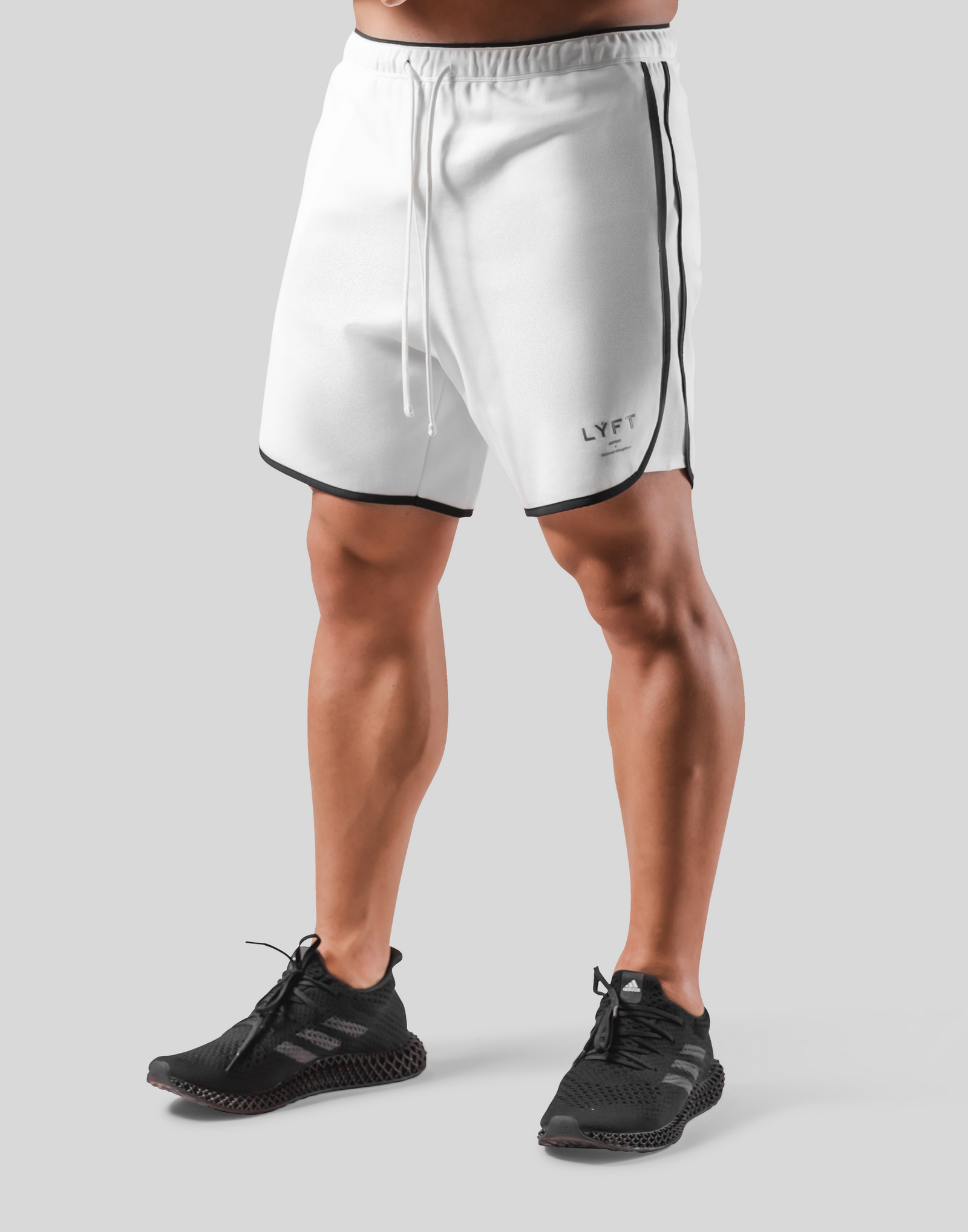 Stretch Seam Wide Shorts - White – LÝFT Stretch Seam Wide Shorts - White – LÝFT